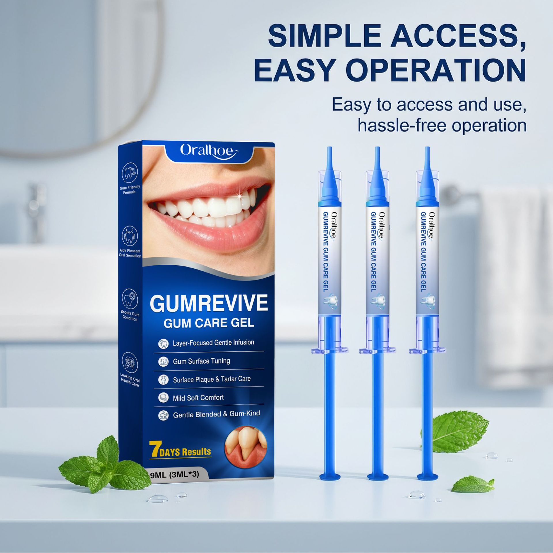 Teeth Whitening Gel Syringes - Gel Oralhoe para Cuidado das Gengivas,