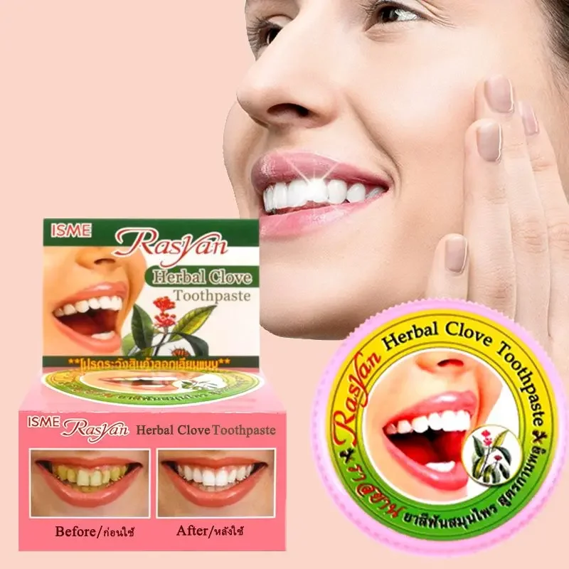 Teeth Whitening Bleach - Pó Dental de Cravo de Tailandia/Coco