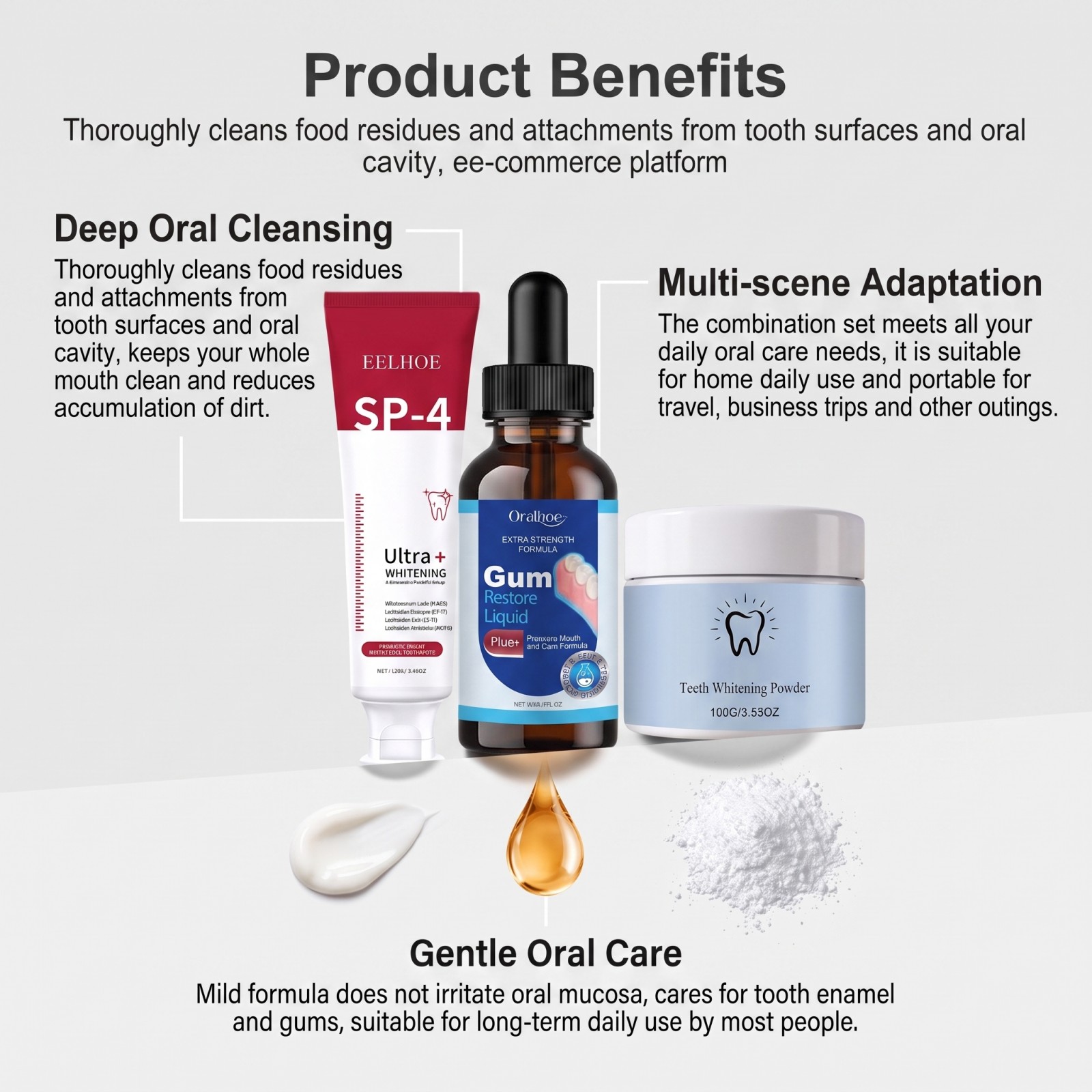 Kit de Cuidados Bucais: Pasta  - Teeth Whitening Gels avaliação e preço