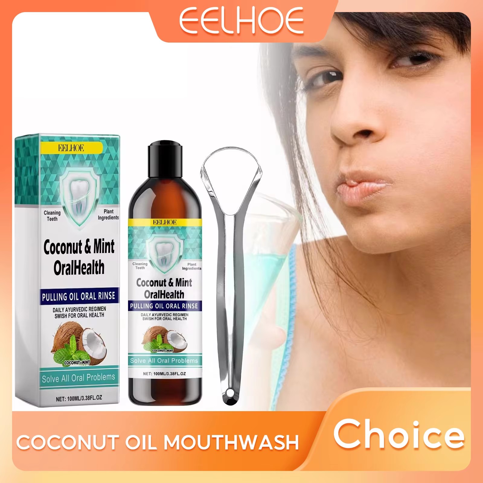 Eelhoe hortelã óleo de coco pu - Teeth Whitening With Coconut Oil avaliação e preço
