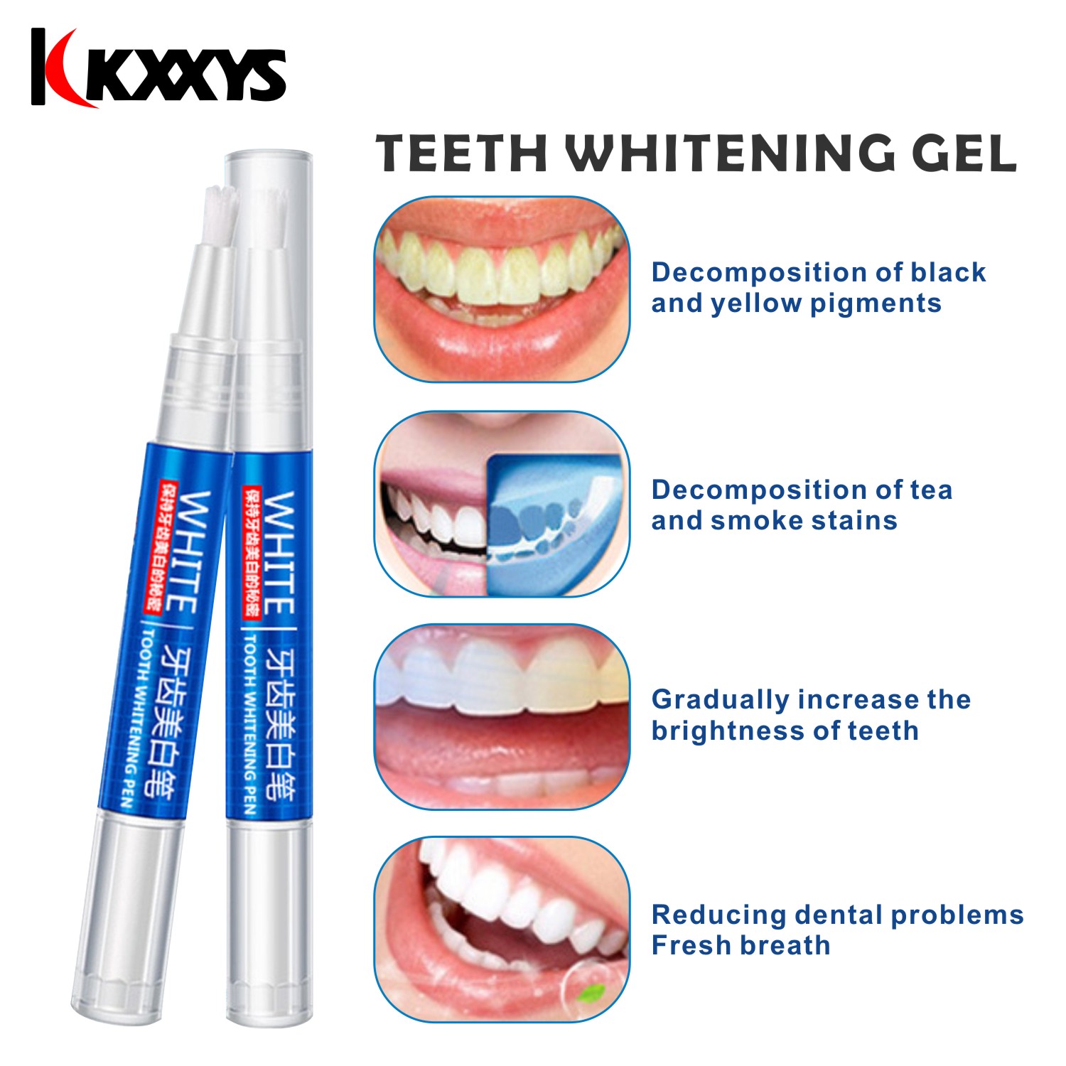 2 pçs * 3ml popular dentes bra - Teeth Whitening Gel Pen avaliação e preço