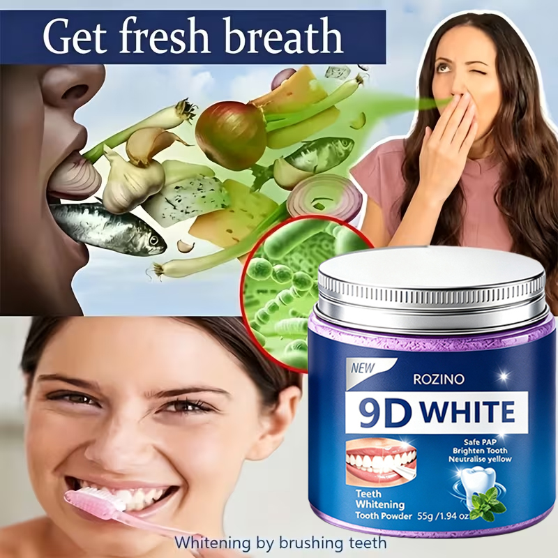 Pó Dental Rozino 9D de Hidroxi - Teeth Whitening With Coconut Oil avaliação e preço