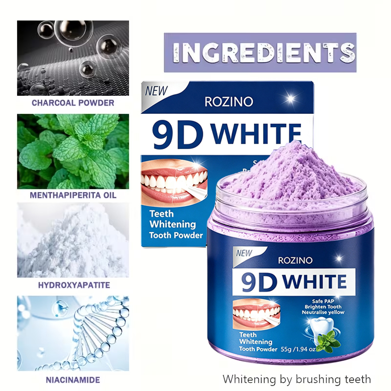 Pó Dental Rozino 9D de Hidroxi - Teeth Whitening With Coconut Oil avaliação e preço